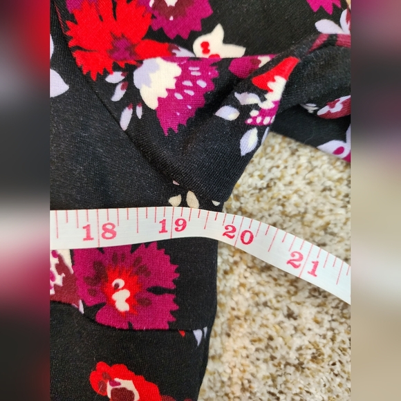 Ann Taylor Factory Women Stretch Ponte v neck 3/4 sleeves Lg - Picture 4 of 5